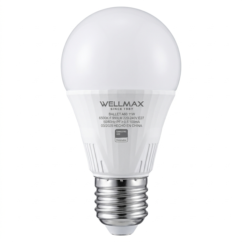 Ampolleta Ballet A60 Wellmax 11W CW E27 990LM 6500K