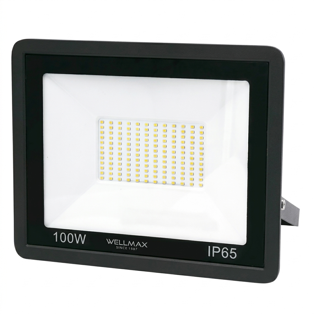 Proyector De Área Wellmax 100W 10000Lm Led Samsung Chip 6500K SEC