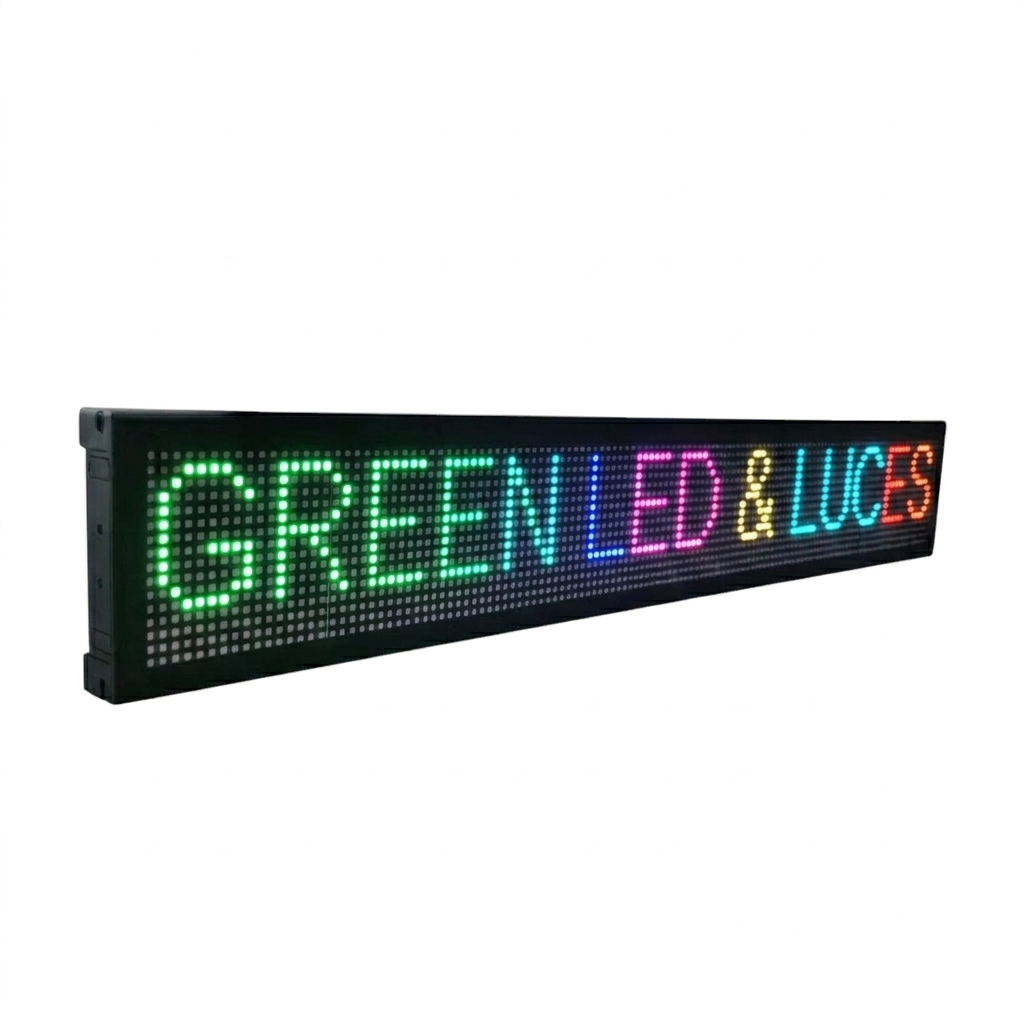Letrero Led Publicitario Programable Wi-fi 100x20 Cm RGB