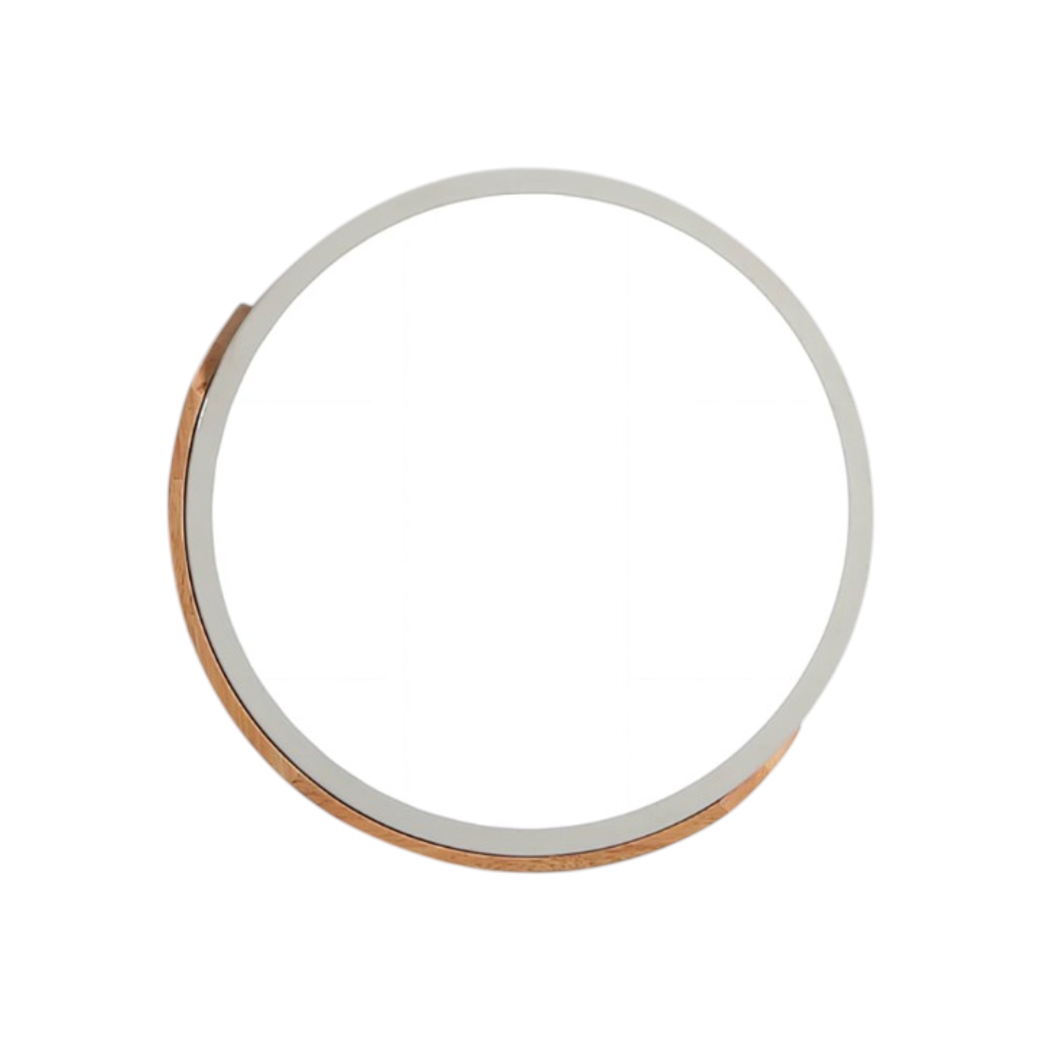 Lámpara Techo Madera Ø40cm Redondo BLANCO 3 Tonos