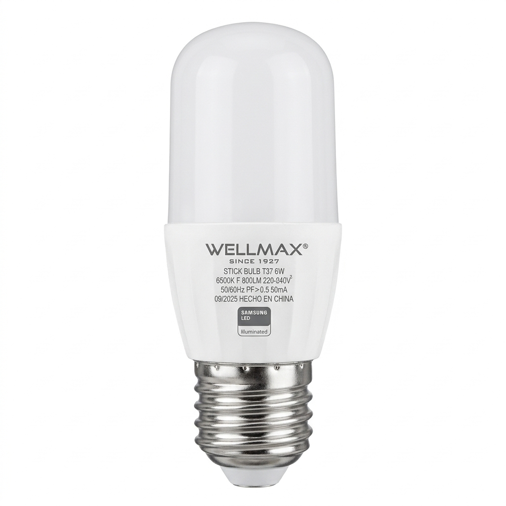 Ampolleta Led Stick (Tubo) T37 6w Fria SEC WELLMAX