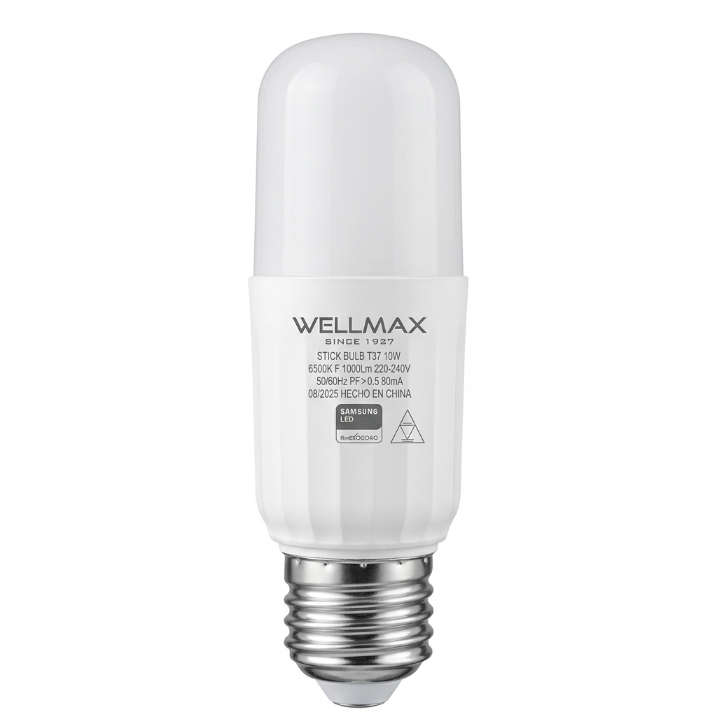 Ampolleta Led Stick (Tubo) T37 10w Fria SEC WELLMAX