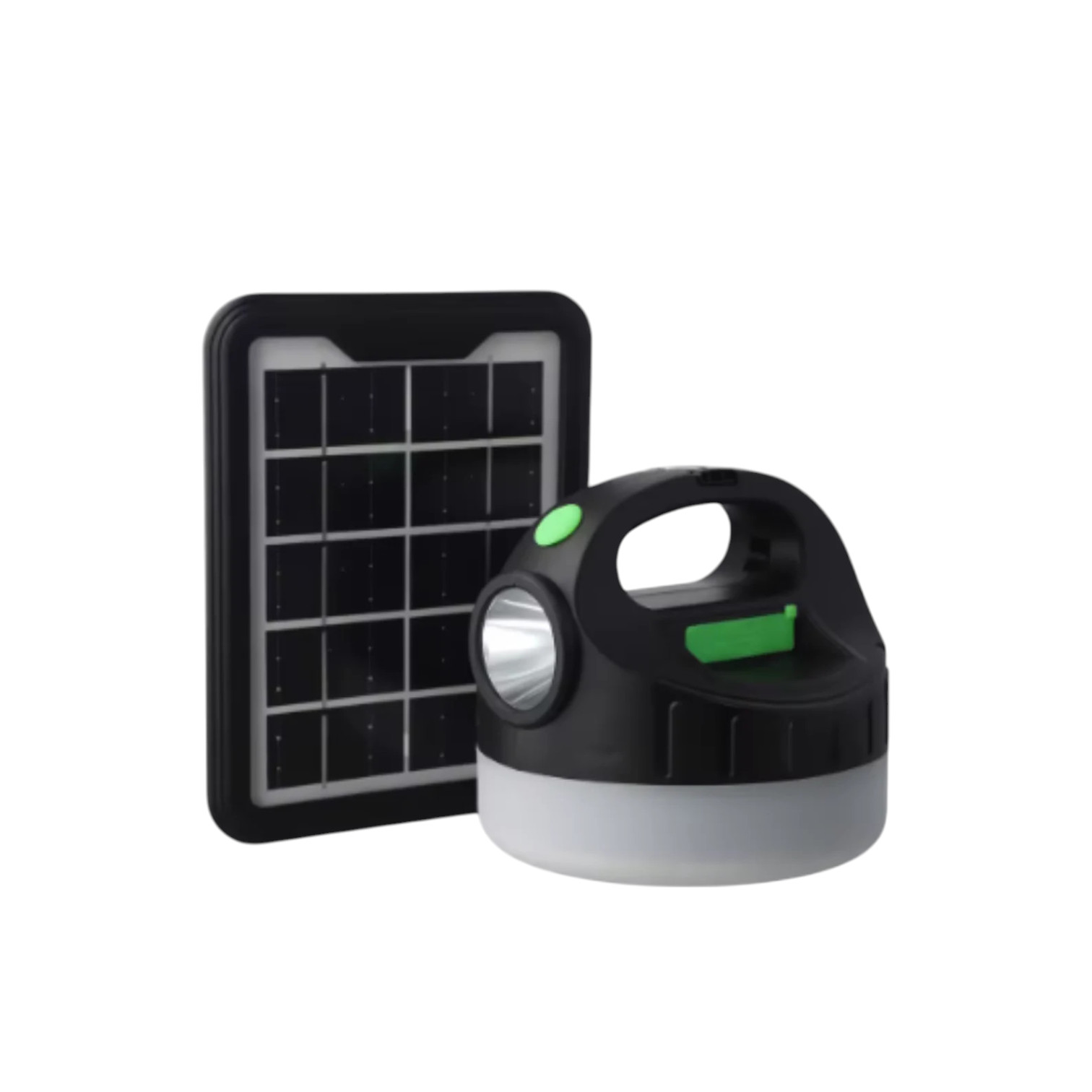 Foco Mano 2 En 1 Linterna Carga Solar Usb Camping AM-567