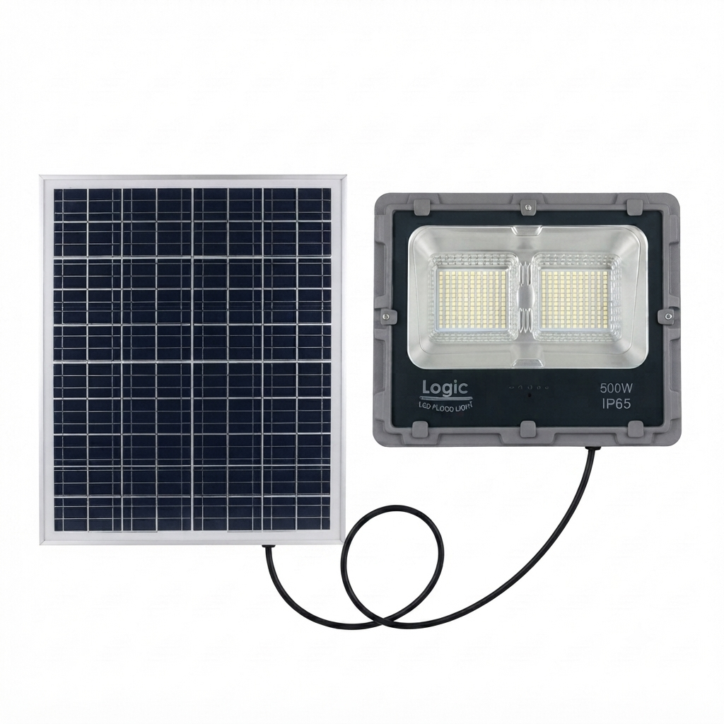 Proyector Solar 500w 6500k 30ah IP65 LOGIC