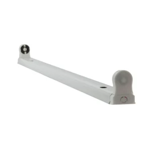 Base Canoa Simple Para Tubo Flourecente T8 60cm + Puente 220v (Balastro)