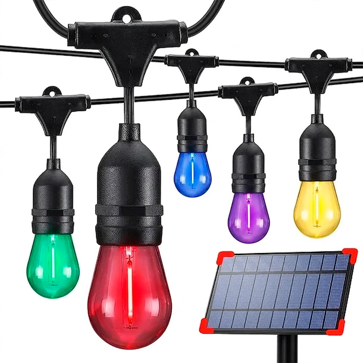 Guirnalda Led Solar RGB 7M – 10Ampolletas G45 GLOBO COLORES