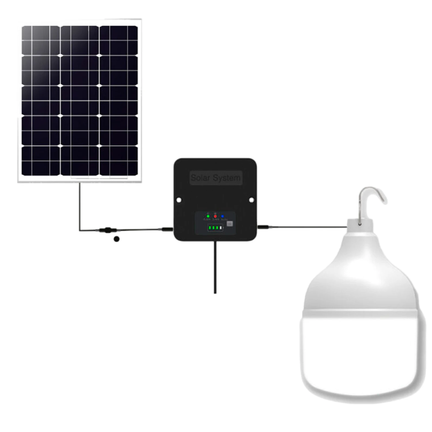 Ampolleta Con Panel Solar FREELUZ 50w 750LM Logic