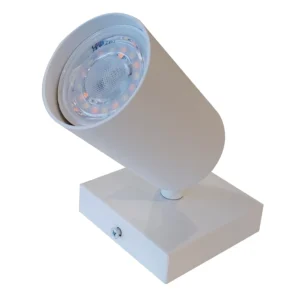 Barra Sobrepuesto Simple Gu-10 Blanco Mate Megabright (No Incluye Ampolleta)