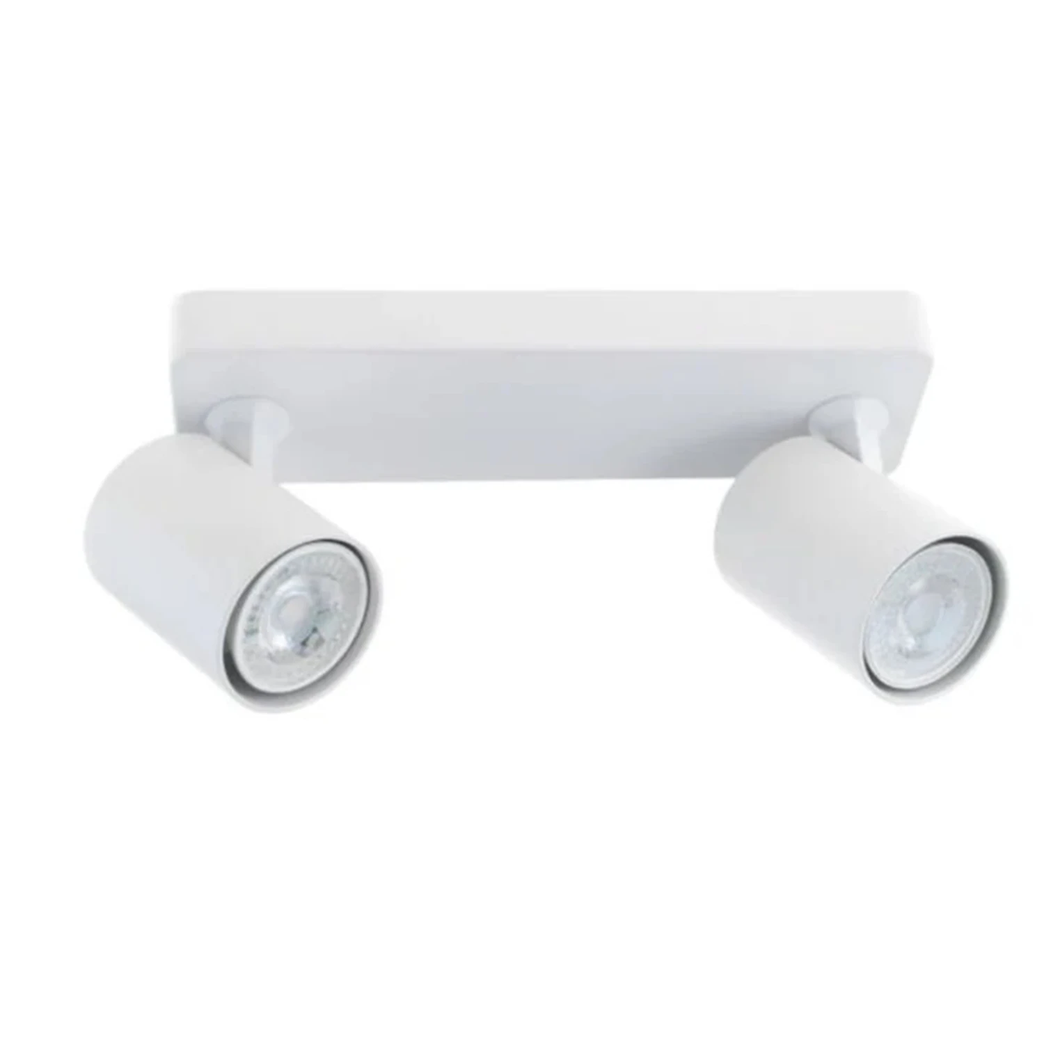 Barra Sobrepuesto Doble Gu-10 Blanco Mate Megabright (No Incluye Ampolleta)
