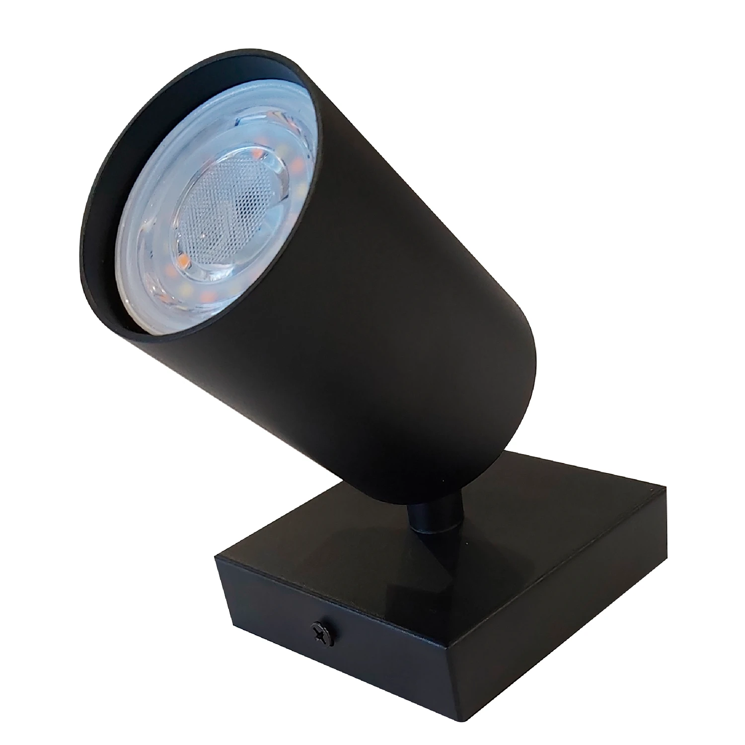 Barra Sobrepuesto Simple Gu-10 Negro Mate P1 Megabright