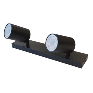 Barra Foco Spot 2L GU10 Negro Mate Sin Ampolletas Megabright