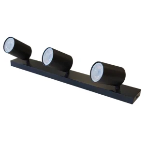 Barra Foco Spot 3L GU10 Negro Mate Sin Ampolletas