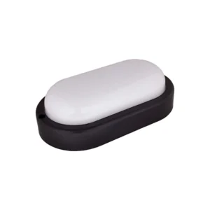 Foco Tortuga Led OvaL 12W 3 Luz Fría 6500K Borde Negro