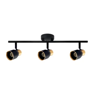 Foco Aplique Triple Porta Gu10 Dorado-Negro Hiades Konnergie (No Incluye Ampolleta)