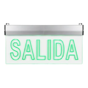 Letrero AcrilIco Led Salida Emergencia Bateria Respaldo