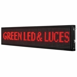 Letrero Led Publicitario Programable Wi-fi 130x20cm ROJO