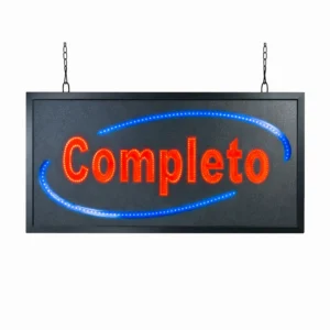 Letrero Led Intermitente Negro «Completo»