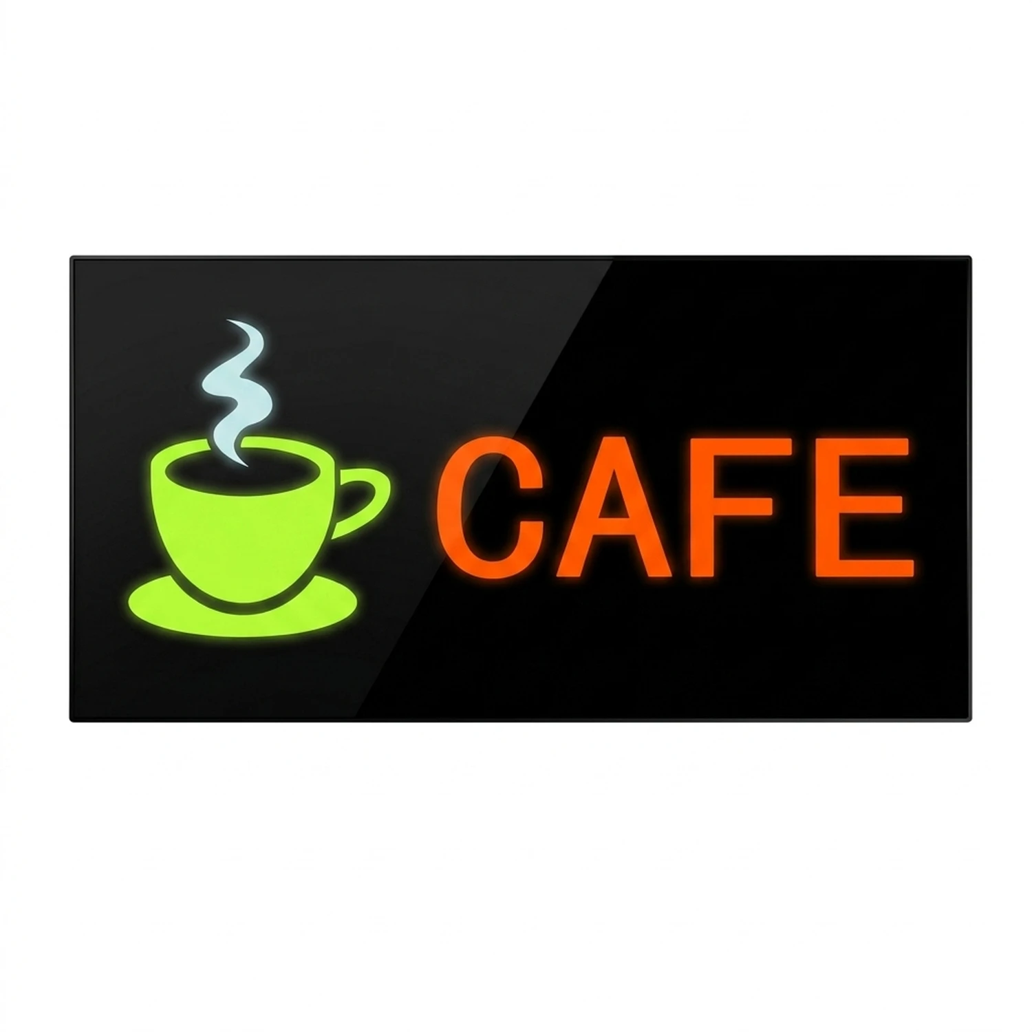 Letrero Led Intermitente Negro «Café»
