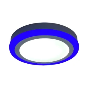Panel Plafón Led Bicolor Azul Embutido Redondo 12W+4W