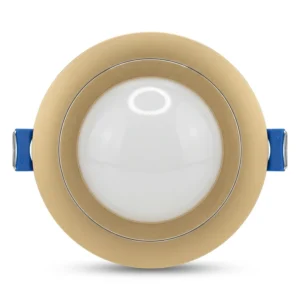 Foco Panel Led 5w Luz Fría Dorado Tipo Globo