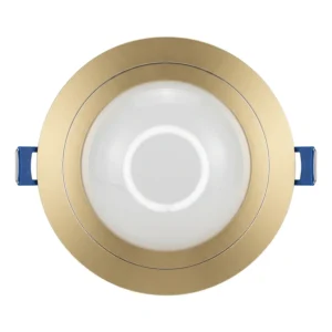 Foco Panel Led 9w Luz Fría Dorado Tipo Globo