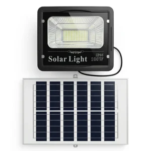 Foco Reflector Solar 100W Exterior Con Control Remoto IP66