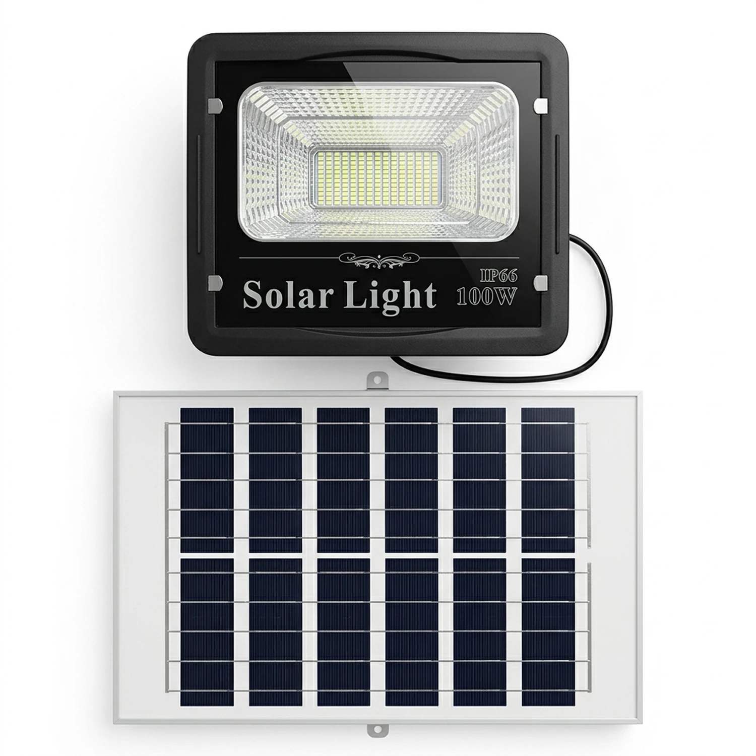 Foco Reflector Solar 100W Exterior Con Control Remoto IP66