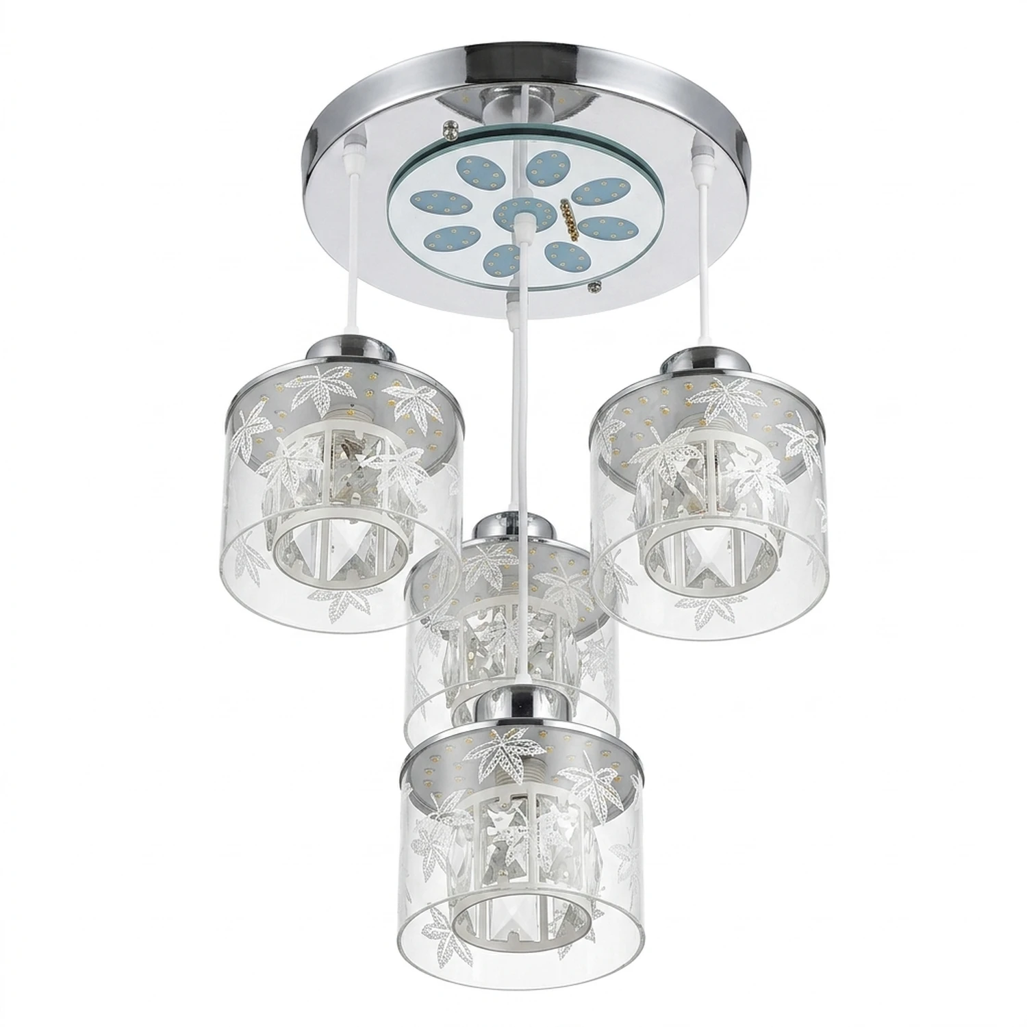 Lámpara Led Colgante 3 Tonos de Luz 40-60W Modelo Blanco