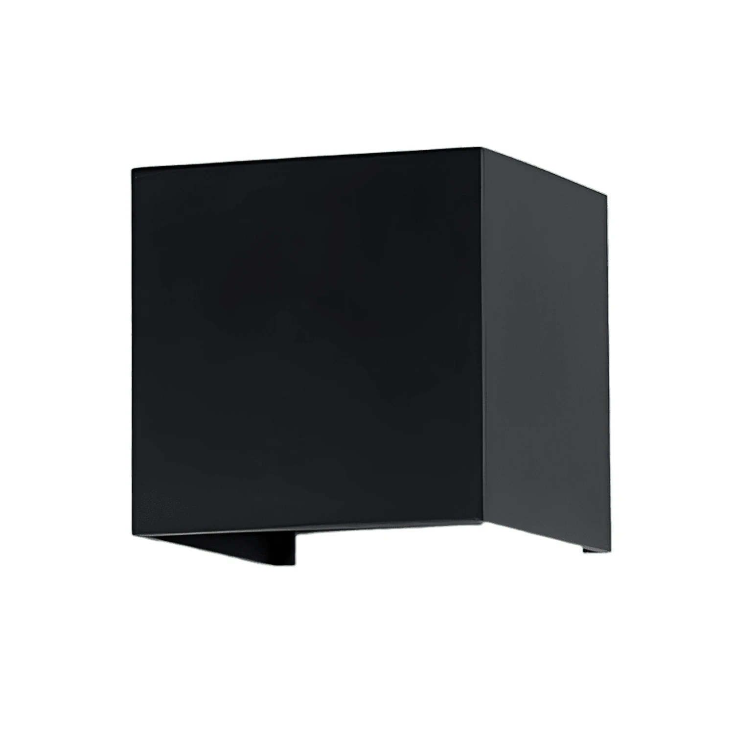 Aplique Pared Led Exterior Calido 3000k Cuadrado Negro 2 x 3W