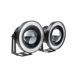 Focos Neblineros Led Ojos De Ángel Luz Blanca+Blanco 7.6 Cm 3.5»