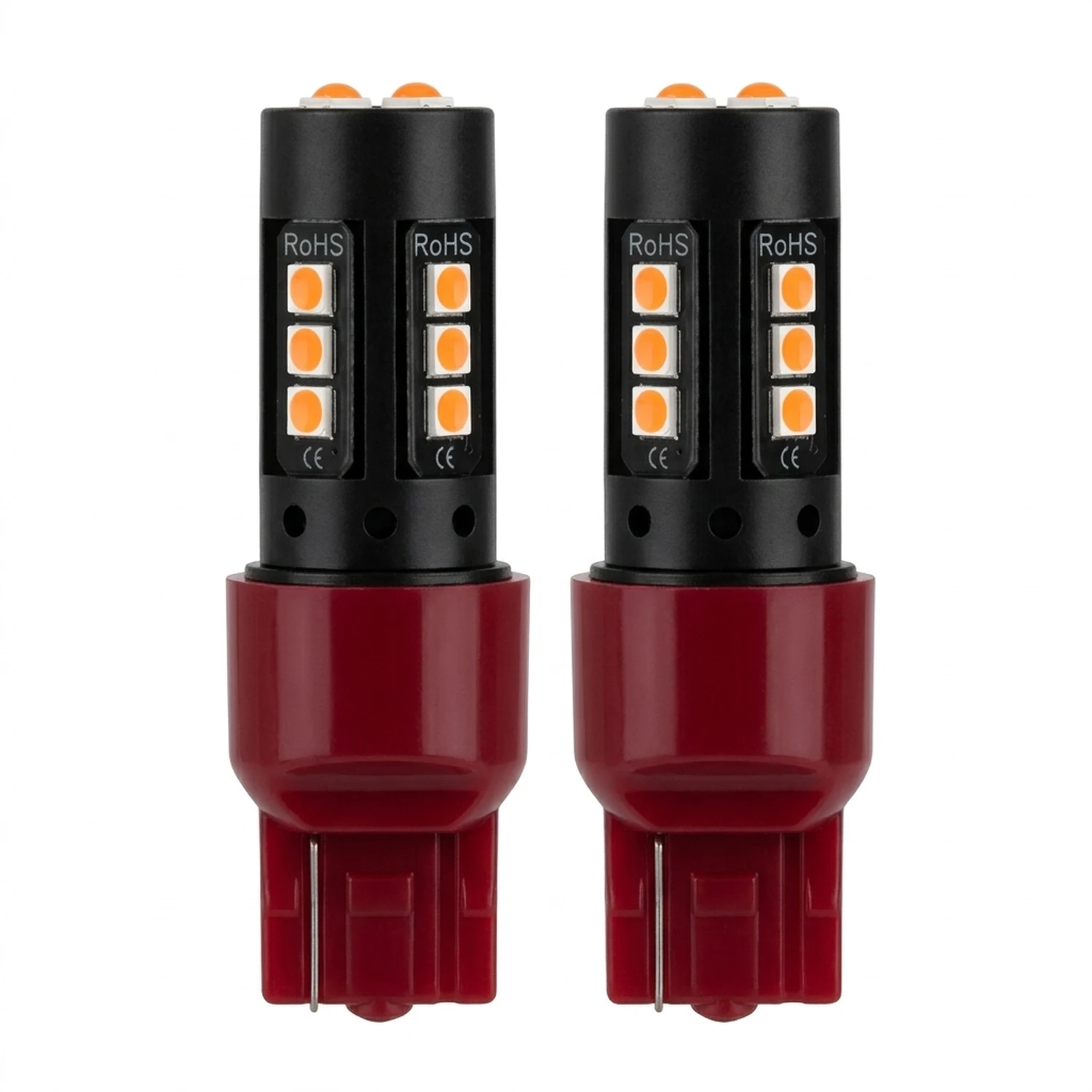 Ampolleta 12V 15 Leds T20 3030 4Cont Rojo