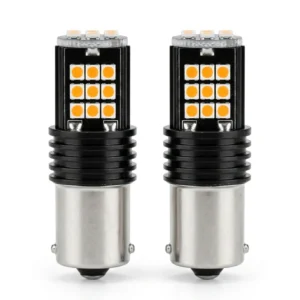 Ampolleta 1156 P21W. Freno. Reversa. Viraje Canbus Ambar 24 Led