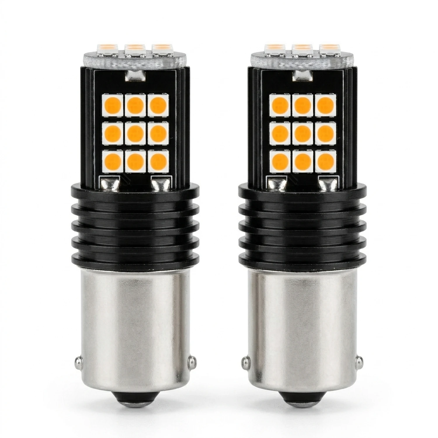 Ampolleta 1156 P21W. Freno. Reversa. Viraje Canbus Ambar 24 Led