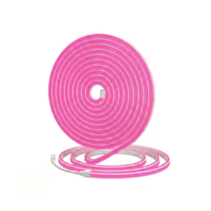 Cinta Neón Led Rosado Flexible – Rollo 5Mt – 12V.