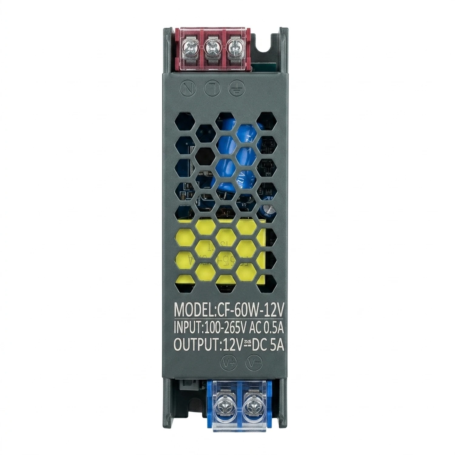 Fuente de Poder 220V-12V 60W 5 Amp.