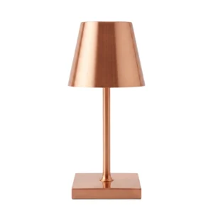 Lampara de Velador, Mesa 3 Tonos de Luz Touch Recagable Color Cobre