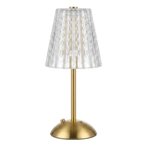 Lampara de Velador LED Tipo Cristal Recargable 3 Intensidades