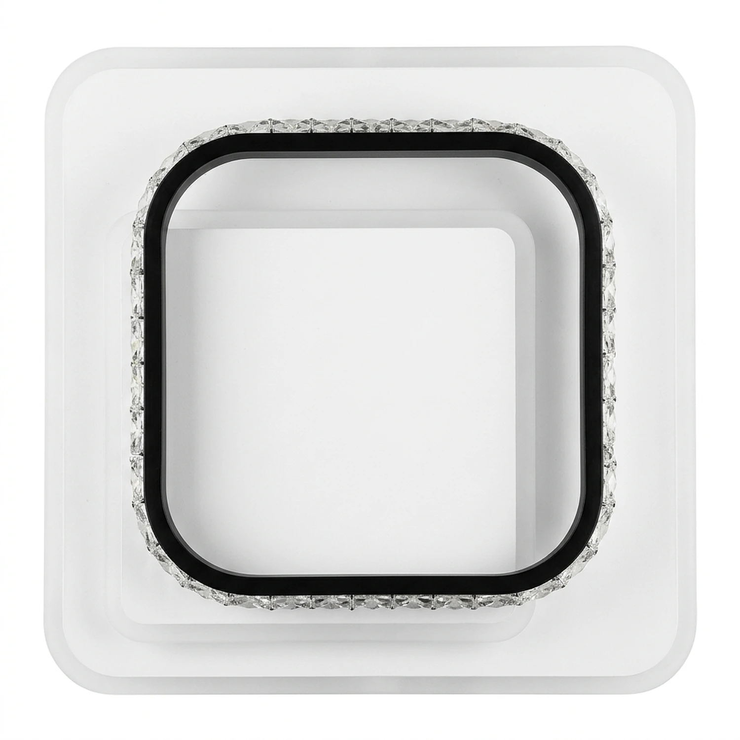 Lampara de Techo Led Acrilica Cuadrada 30cm Vidrio Cuadrado Modelo 813 3tonos