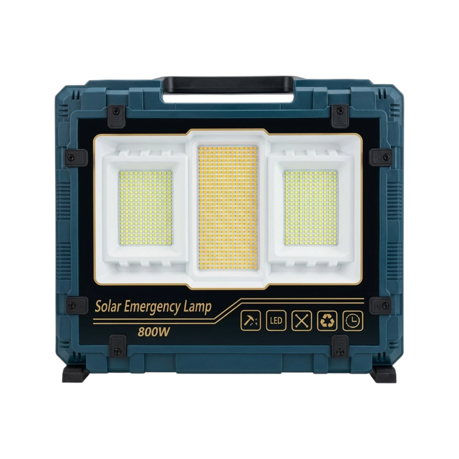 Luz de Trabajo Recargable 800W Con Panel Solar Separable y Powerbank TipoC W8109-3