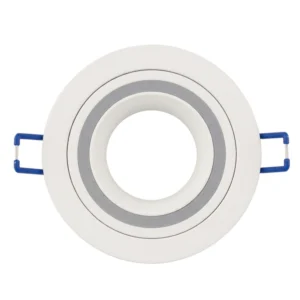 Base Bisel Color Blanco IP20 Para Ampolletas MR-16 y GU10 Embutido SIN AMPOLLETA