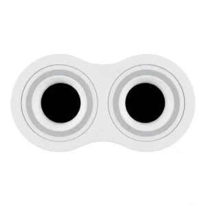 Base Bisel DOBLE Color Blanco IP20 Para Ampolletas MR-16 y GU10 Embutido SIN AMPOLLETAS