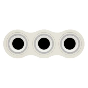 Base Bisel TRIPLE Color Blanco IP20 Para Ampolletas MR-16 y GU10 Embutido SIN AMPOLLETAS