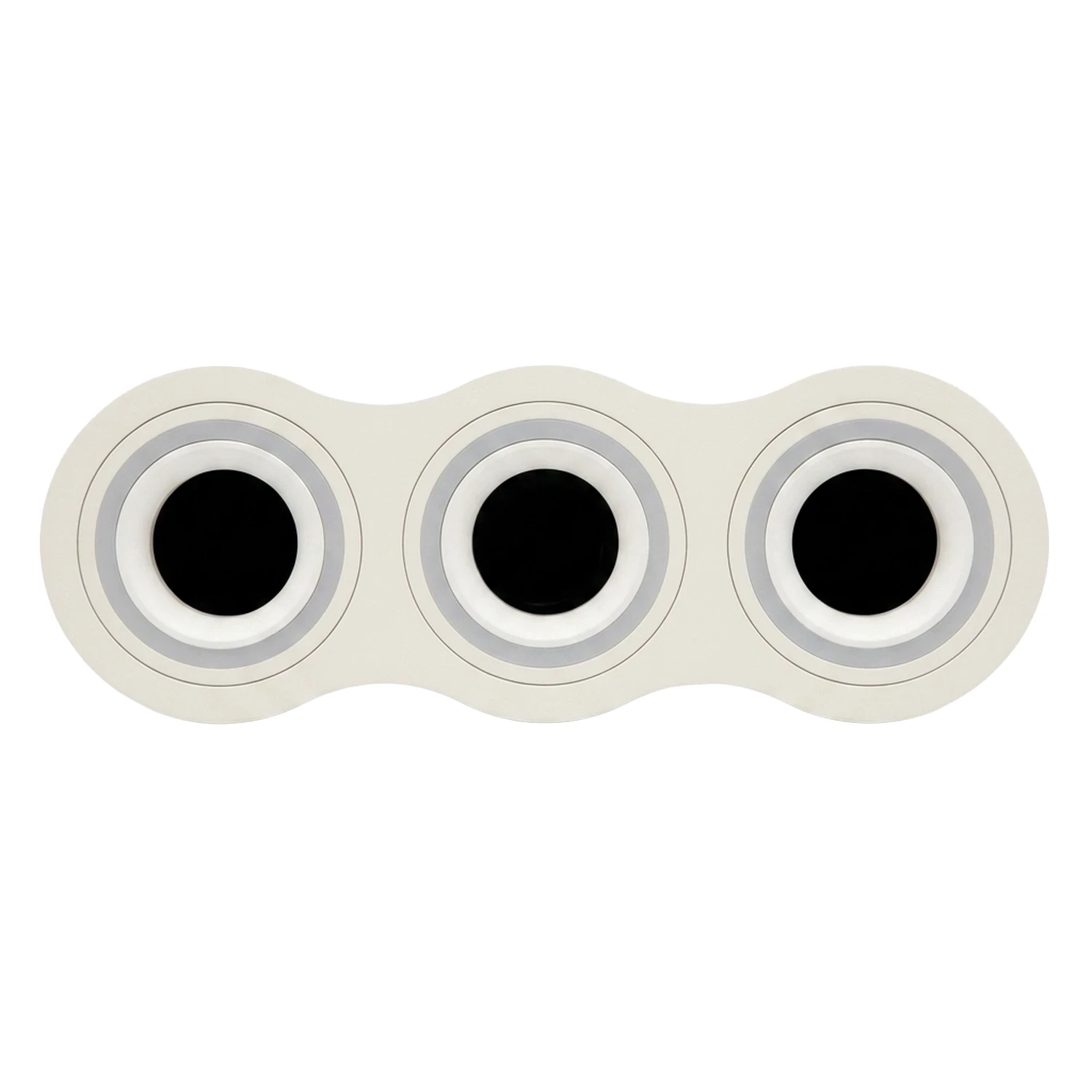 Base Bisel TRIPLE Color Blanco IP20 Para Ampolletas MR-16 y GU10 Embutido SIN AMPOLLETAS