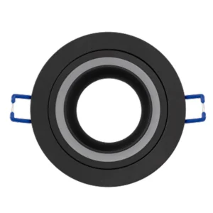 Base Bisel Color Negro IP20 Para Ampolletas MR-16 y GU10 Embutido SIN AMPOLLETA