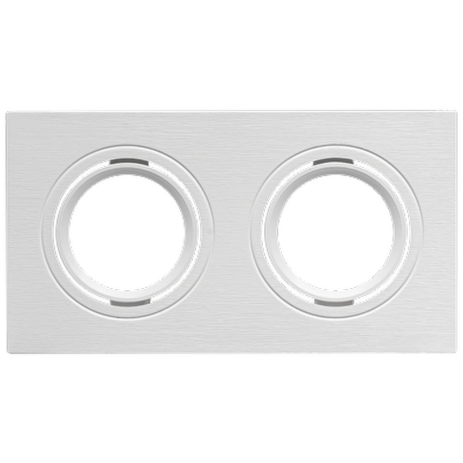 Base Bisel DOBLE Color Blanco Cuadrado IP20 Para Ampolleta MR-16 y GU10 Embutido SIN AMPOLLETA
