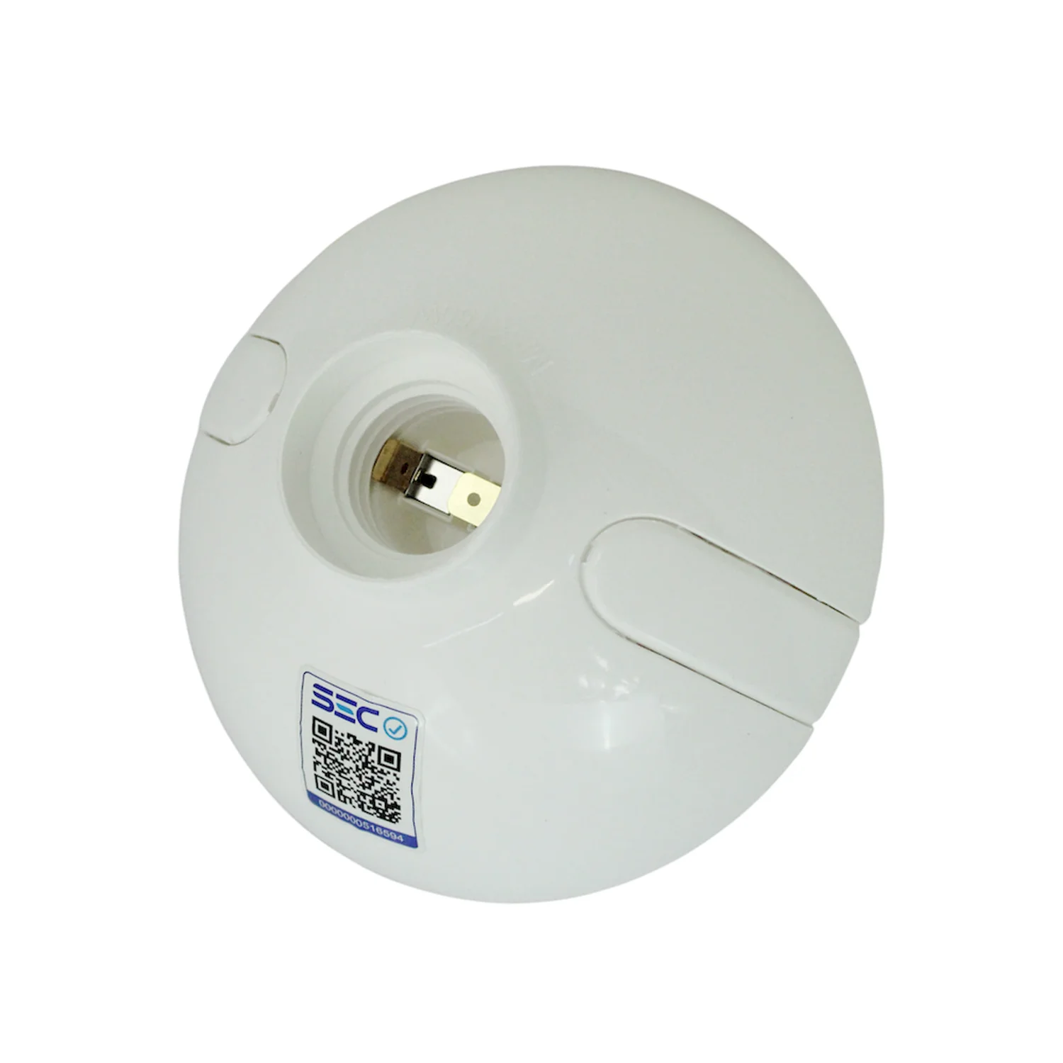 Portalámparas Plafón Oval E27 BEKAM Color Blanco Libre de Halogeno SEC