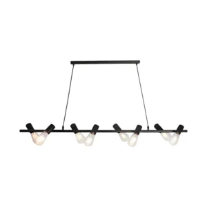 Lampara Colgante Metal Lineal 120cm 8 Soquetes E27 (No Incluye Ampolletas)
