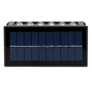 Lampara Solar 12 Led Exterior Aplique De Muro Calido