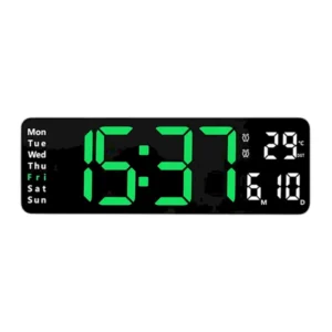 Reloj Digital Pared Led 6629 Con Control Programable Bicolor