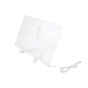 Pizarra Acrílica Para Borrado En Seco, 20X30Cm incluye Marcadores, Soporte tipo Tripode.